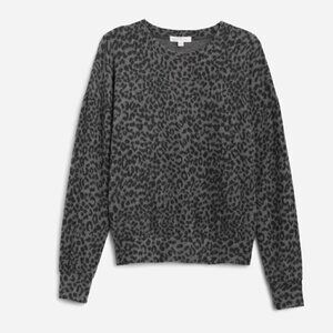 Nine Britton Brushed Knit Top Black & Gray Size M EUC